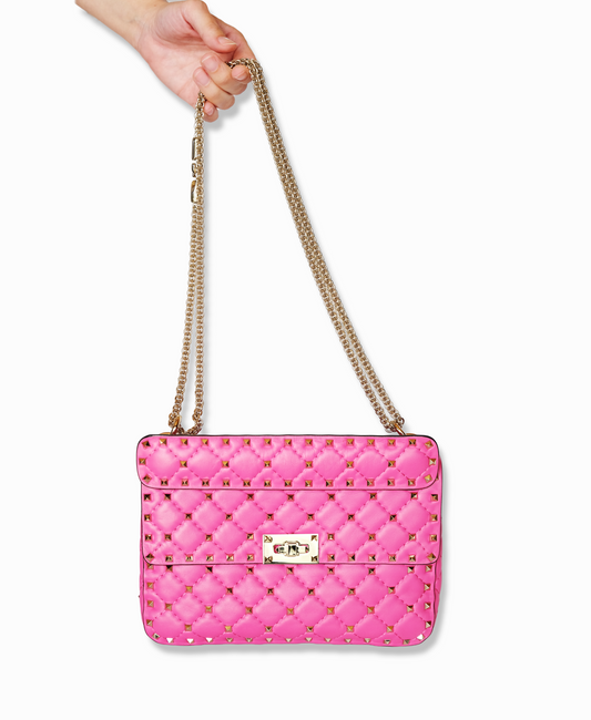 Noleggio borsa Valentino Garavani Rockstud Spike – Fucsia, la sorpresa