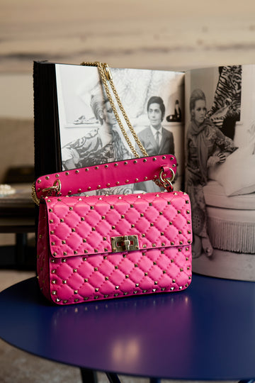 Noleggio borsa Valentino Garavani Rockstud Spike – Fucsia, la sorpresa